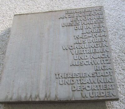 Gedenktafel Schwäbische Straße 25