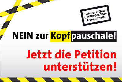 Banner Nein zur Kopfpauschale